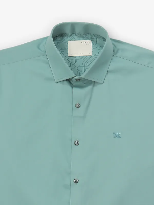 KILLER Plain mint green casual shirt