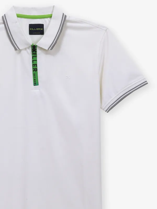 KILLER plain off-white cotton t-shirt