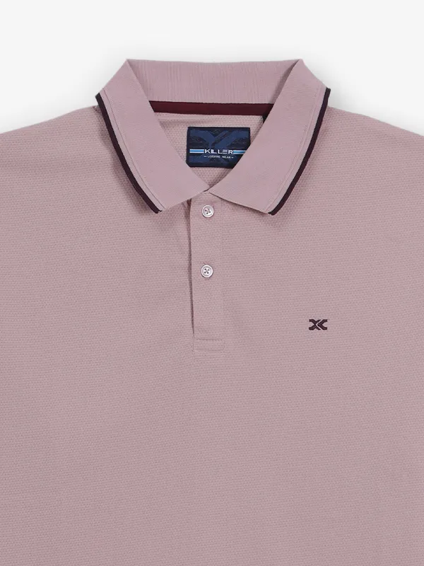 KILLER plain onion pink cotton t-shirt