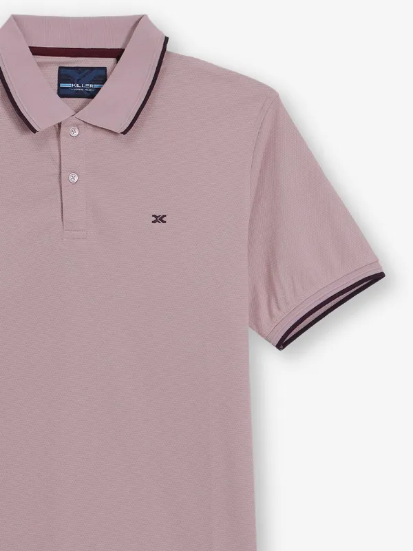 KILLER plain onion pink cotton t-shirt