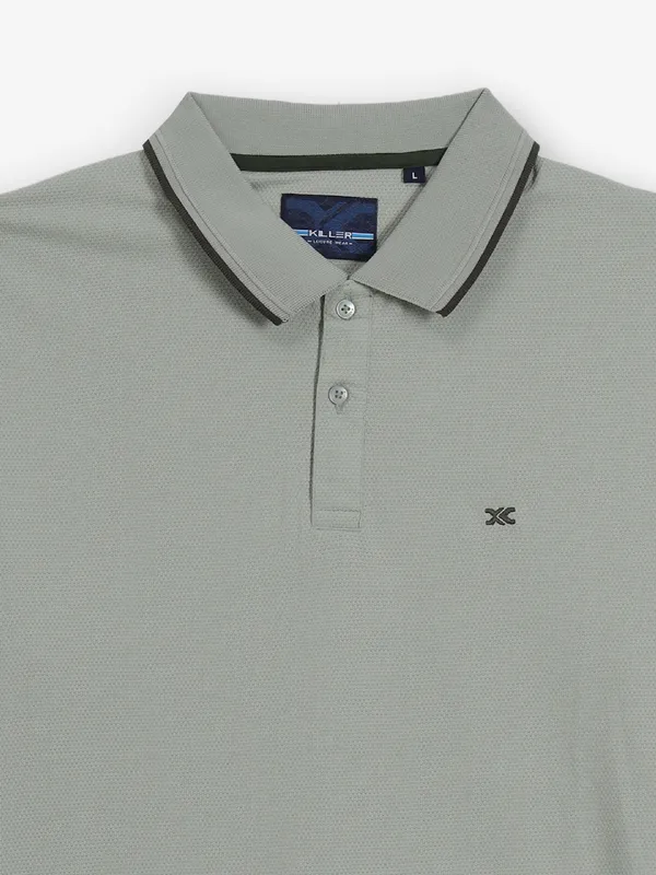 KILLER plain pista green cotton t-shirt