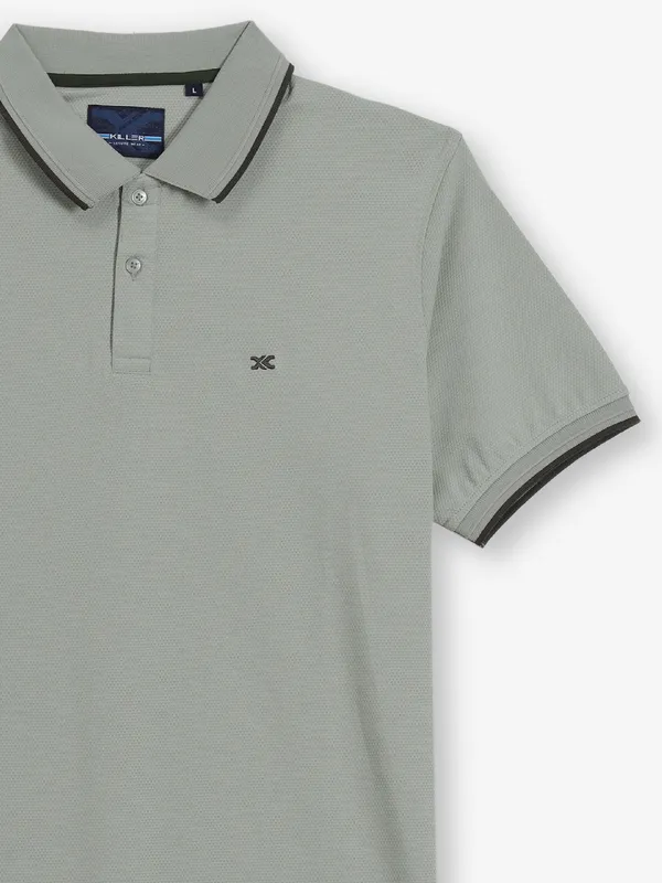KILLER plain pista green cotton t-shirt