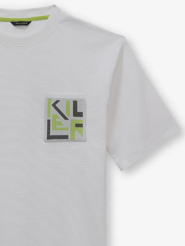 KILLER plain white cotton t-shirt