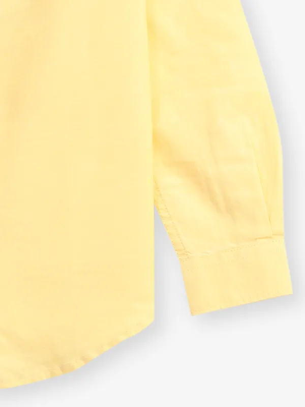KILLER plain yellow cotton shirt