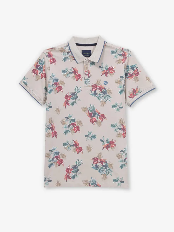 KILLER printed beige cotton t-shirt for men