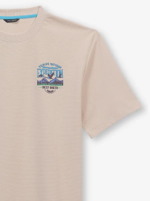 KILLER printed beige mens t-shirt