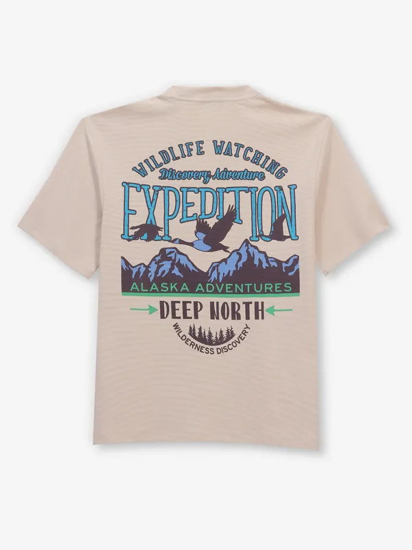 KILLER printed beige mens t-shirt