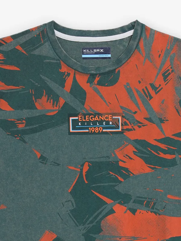 KILLER printed green cotton t-shirt