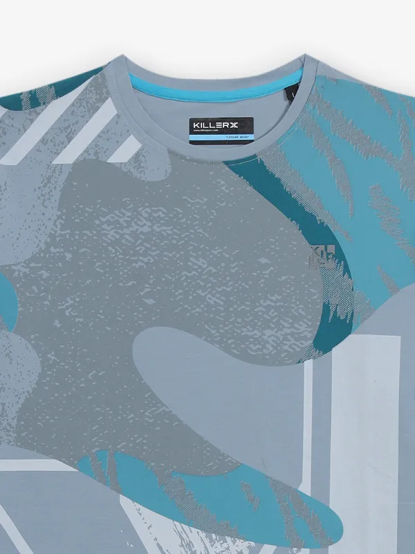 KILLER printed grey cotton t-shirt