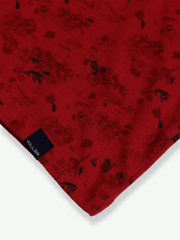 Killer printed red casual t shirt