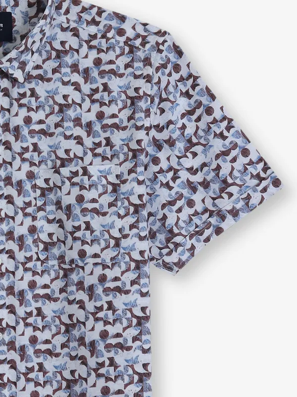 KILLER printed white and cotton shirt