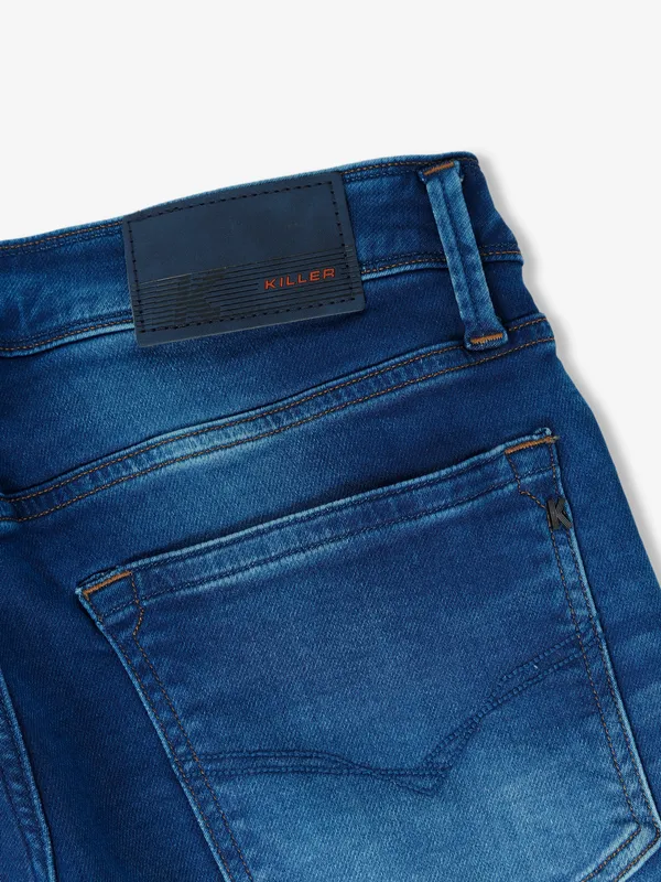 Killer royal blue washed skinny fit jeans