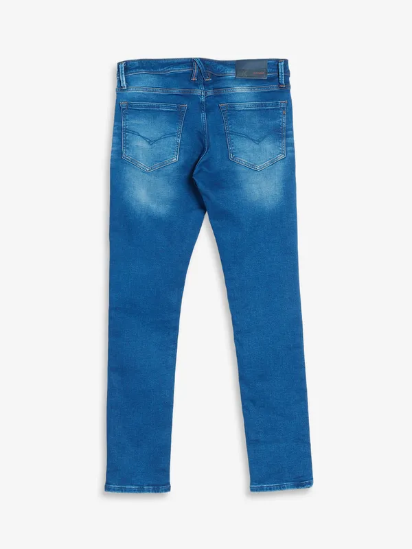 Killer royal blue washed skinny fit jeans