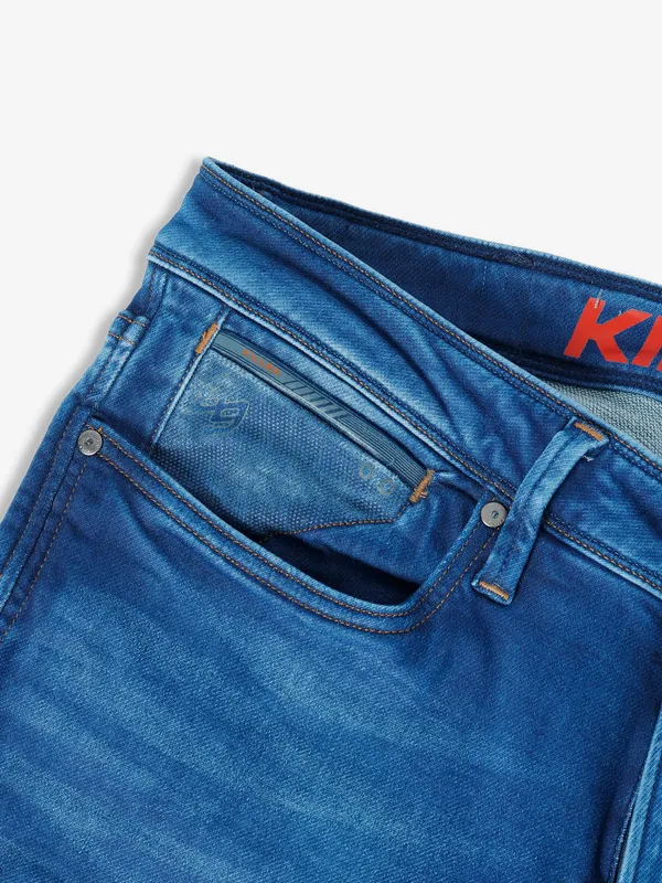 Killer royal blue washed skinny fit jeans