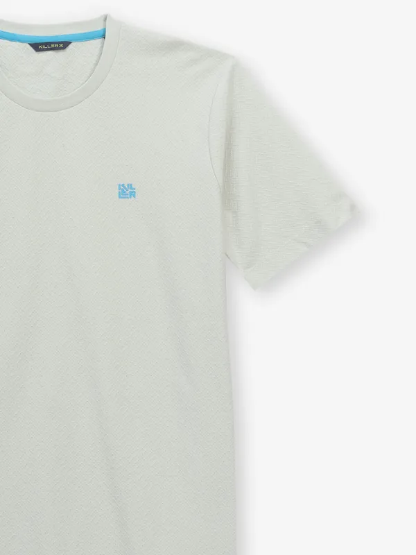 KILLER sage green textured t-shirt