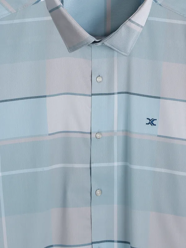 Killer sky blue checks shirt