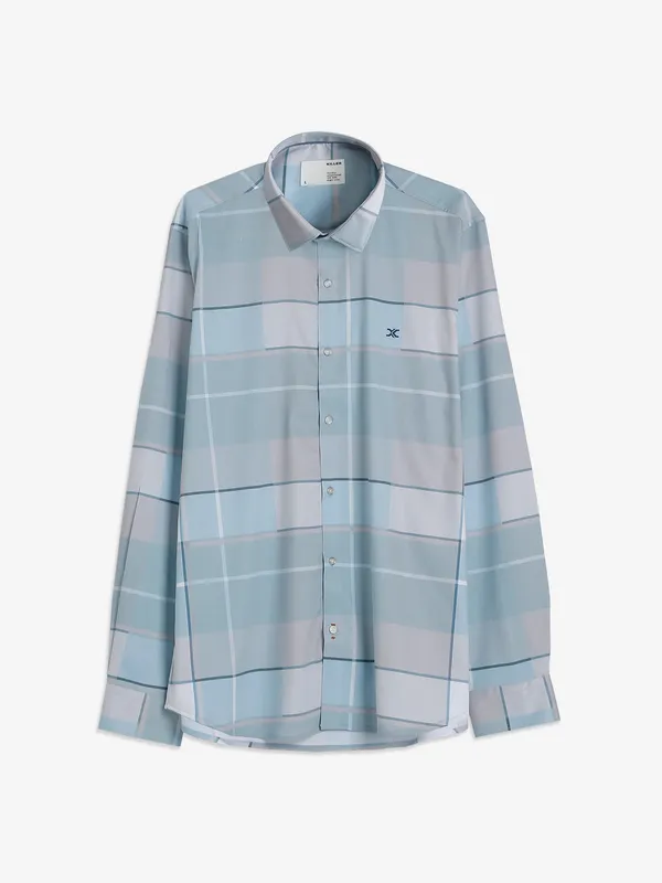 Killer sky blue checks shirt