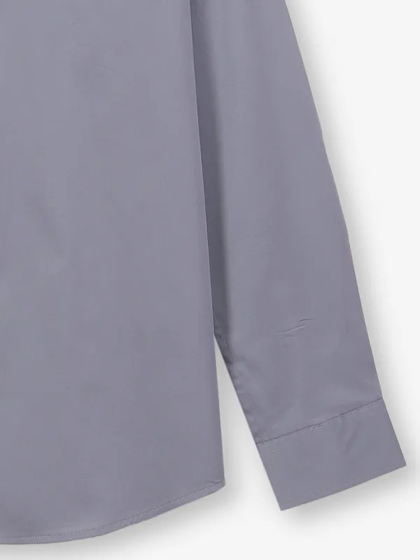 KILLER slate grey plain cotton shirt