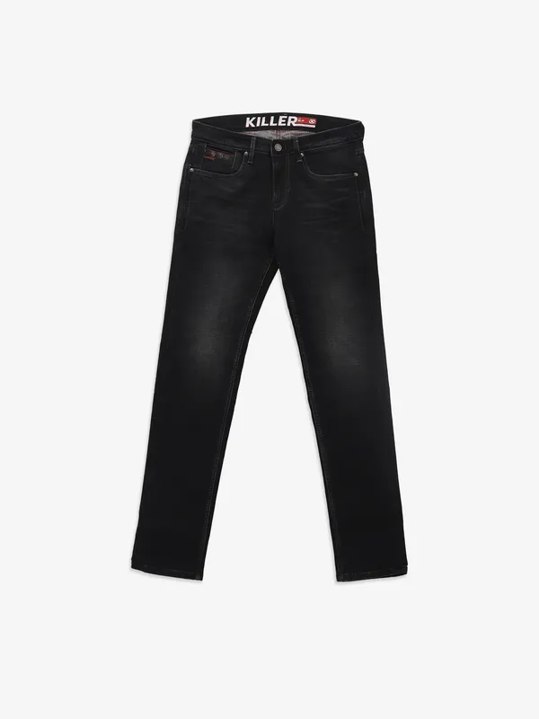 KILLER slim fit black denim washed jeans