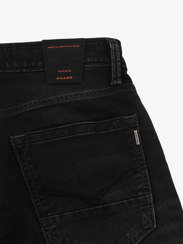 KILLER slim fit black denim washed jeans