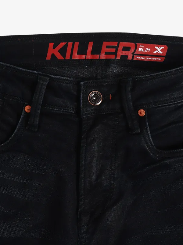 KILLER dark navy slim fit solid jeans