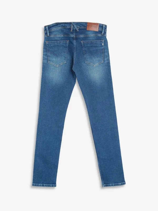 Killer slim fit washed blue jeans