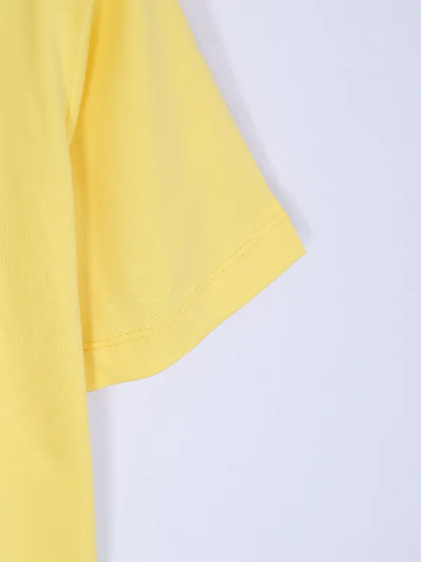 Killer slim fit yellow cotton t shirt