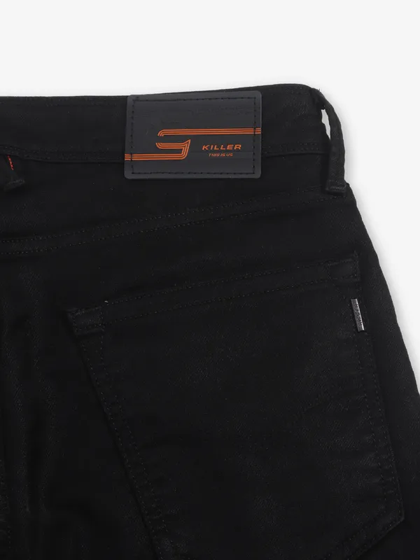 KILLER solid black jeans in denim