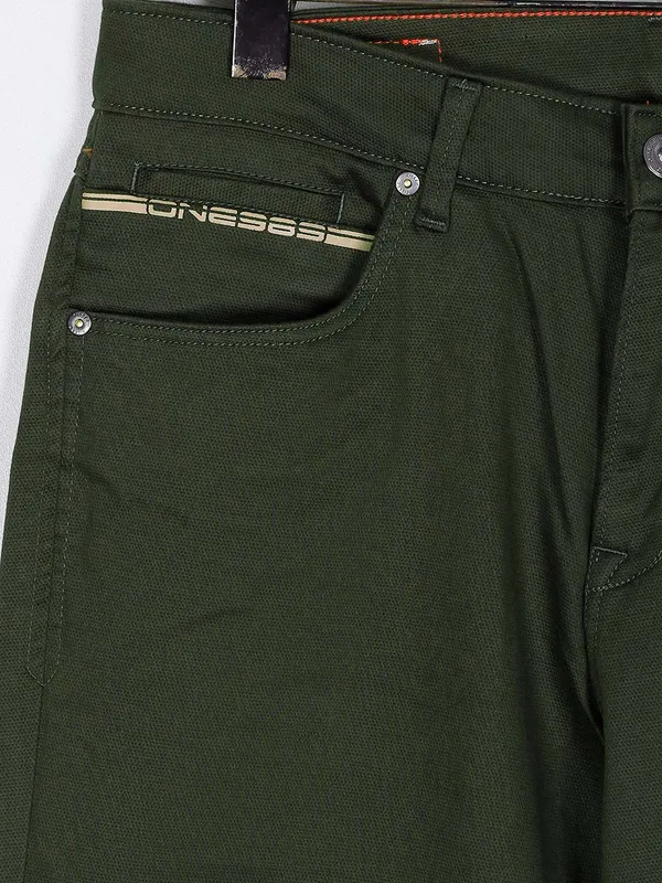 Killer solid dark olive slim fit jeans
