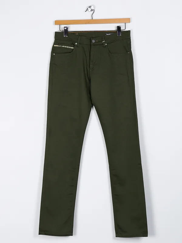 Killer solid dark olive slim fit jeans