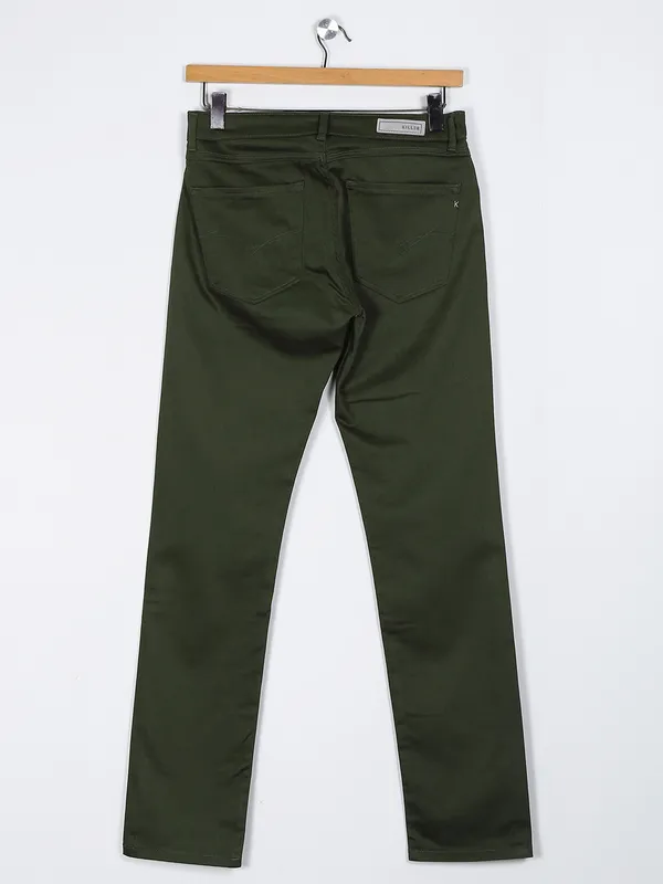 Killer solid dark olive slim fit jeans