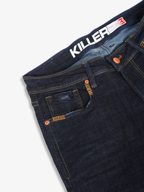 Killer solid navy skinny fit jeans