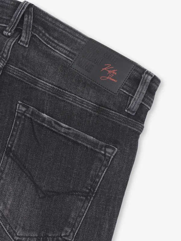 KILLER straight fit black washed jeans