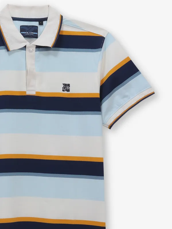 KILLER stripe off-white cotton t-shirt