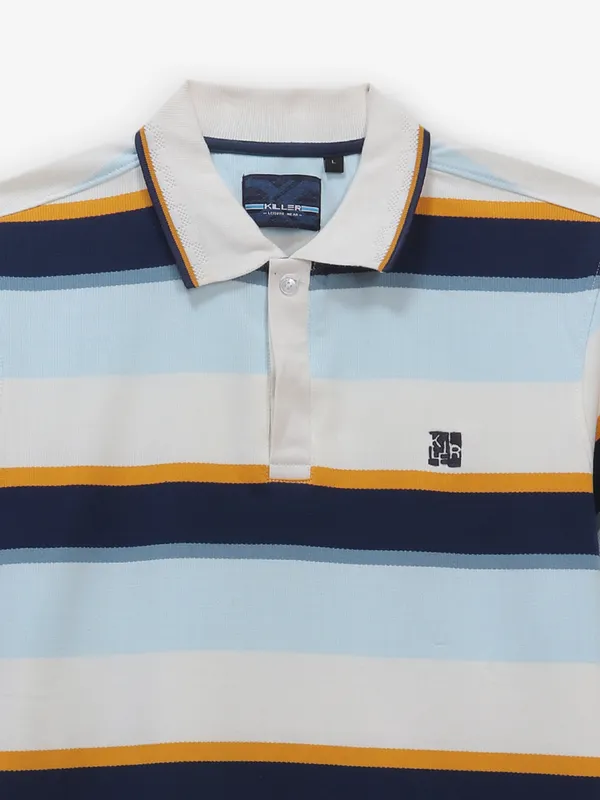 KILLER stripe off-white cotton t-shirt