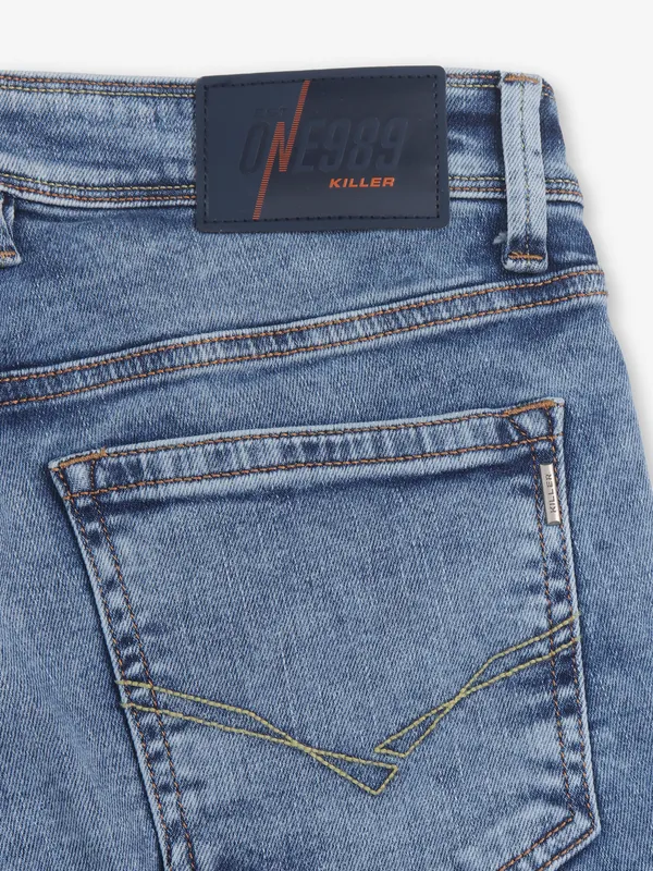 KILLER washed blue straight fit jeans
