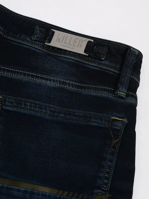 Killer washed dark blue skinny fit jeans
