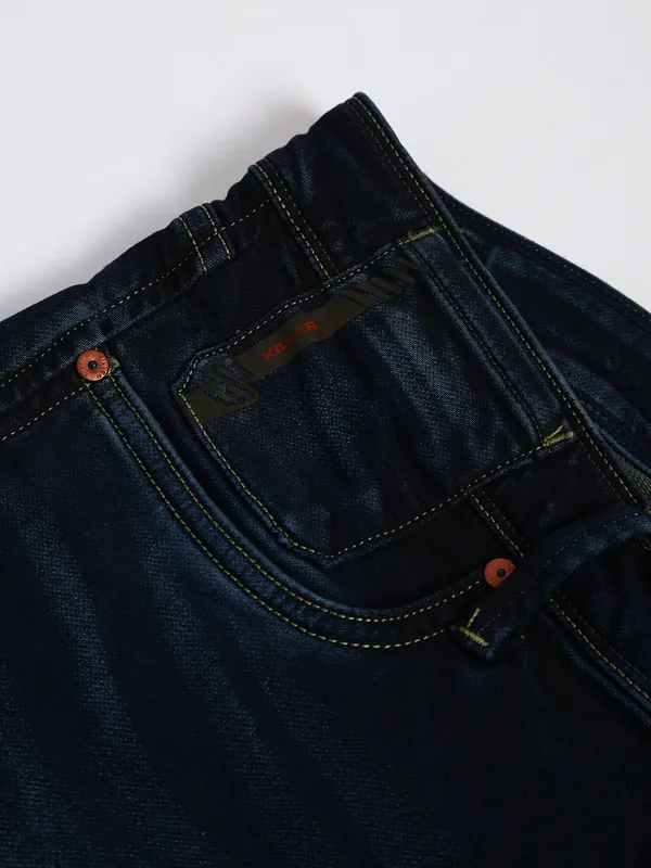 Killer washed dark blue skinny fit jeans