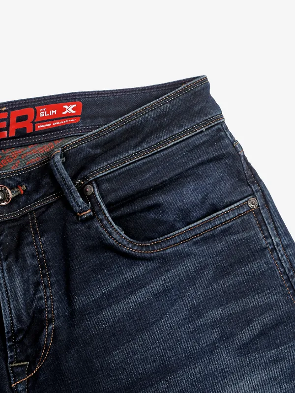 Killer washed dark navy slim fit jeans