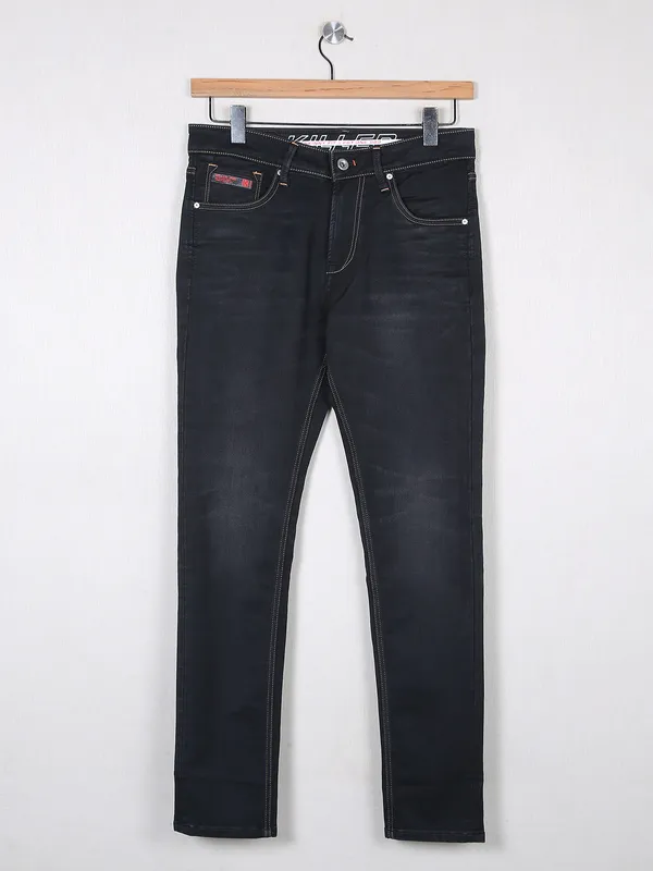 Killer washed denim black jeans with skinny fit