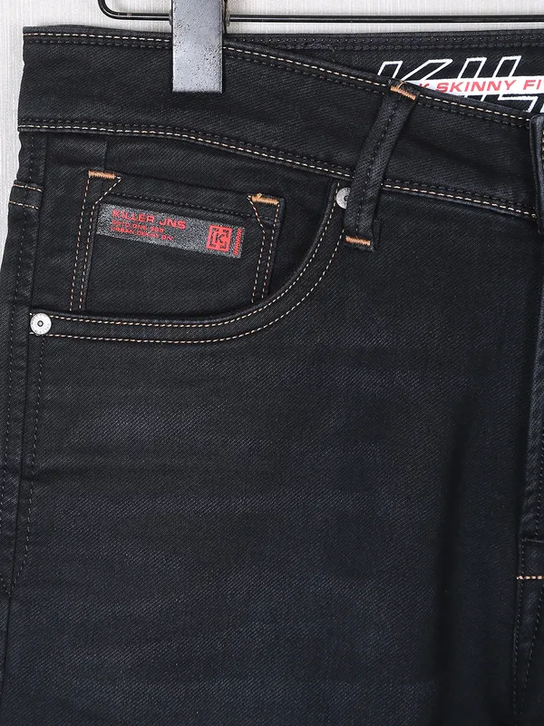Killer washed denim black jeans with skinny fit