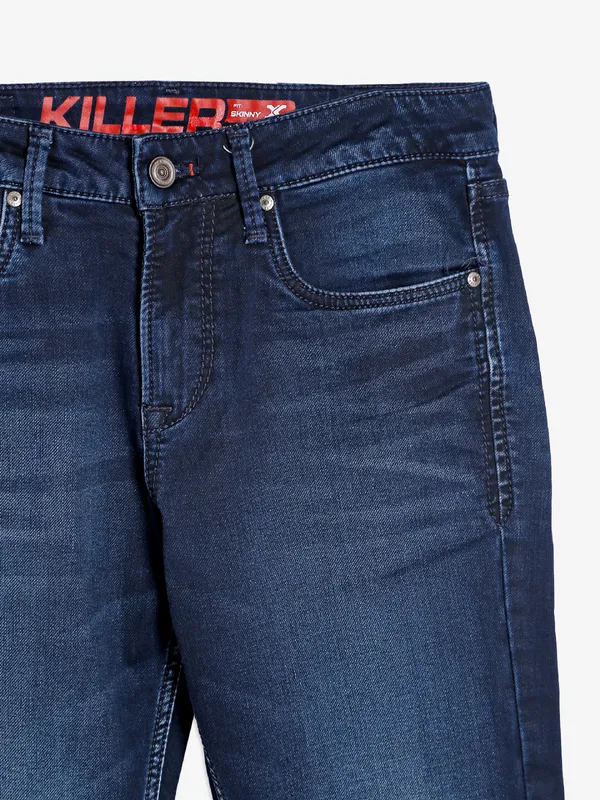 Killer washed navy skinny jeans