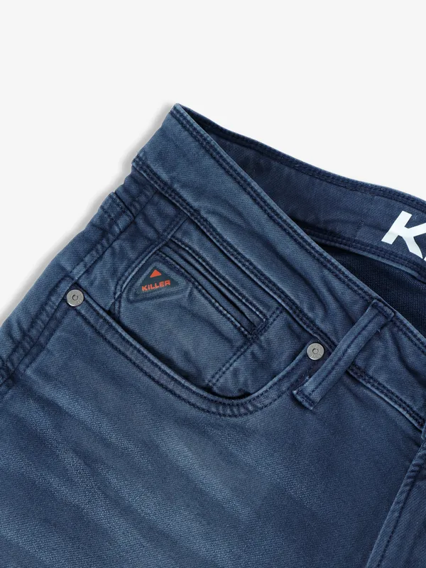 Killer washed skinny fit jeans in dark blue