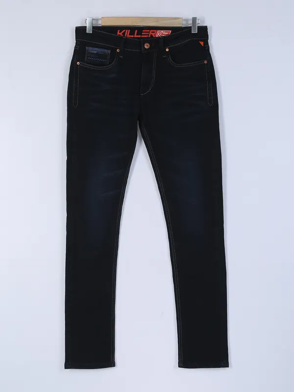 Killer washed skinny fit jeans in navy