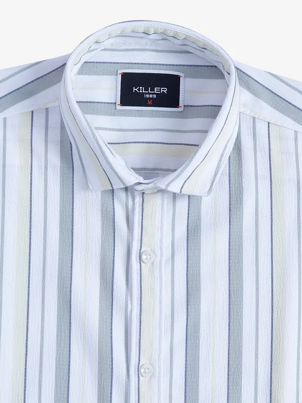 Killer white and yellow stripe shirt