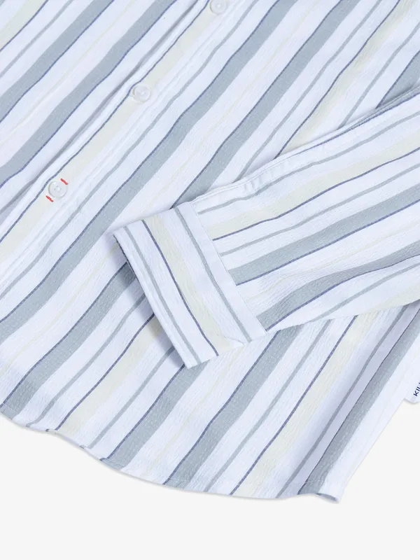 Killer white and yellow stripe shirt