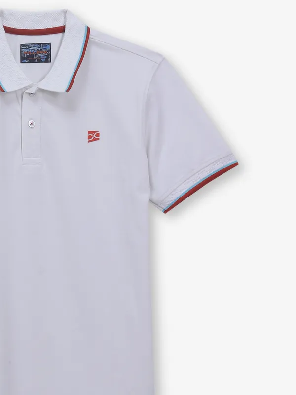 KILLER white slim fit cotton t-shirt