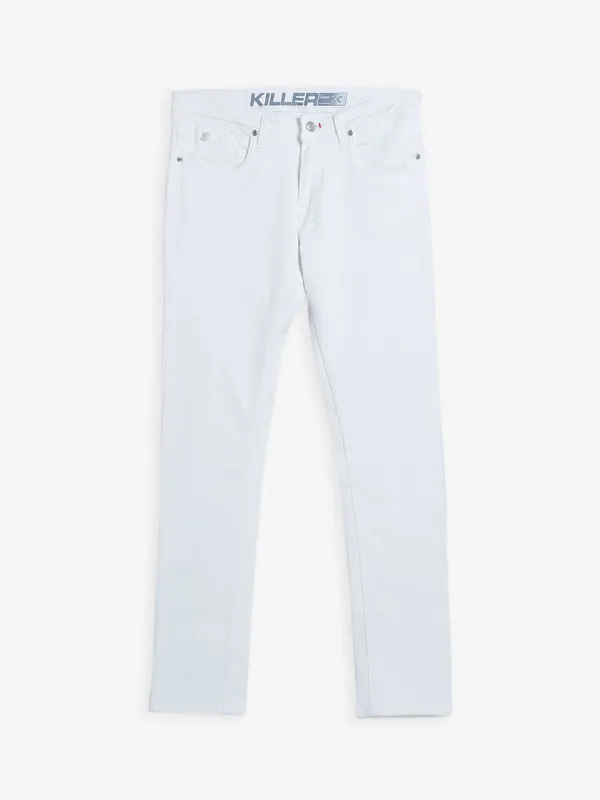 Killer white solid skinny fit jeans