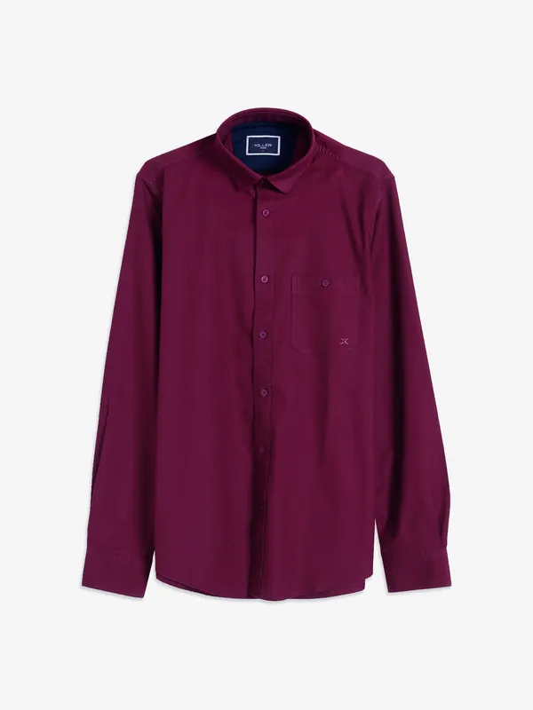 Killer wine plain full sleeves shirt