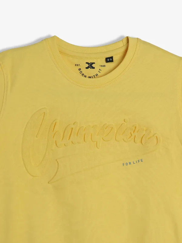 KILLER yellow cotton casual t-shirt